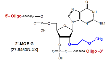 picture of 2'-O-methoxy-ethyl Guanosine-(2'-MOE rG)